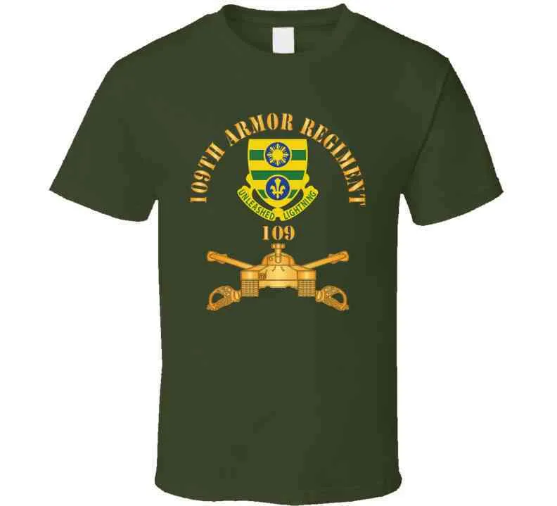 109th Armor Regiment - Dui  W Ar Branch X 300 Classic T Shirt, Crewneck Sweatshirt, Hoodie, Long Sleeve