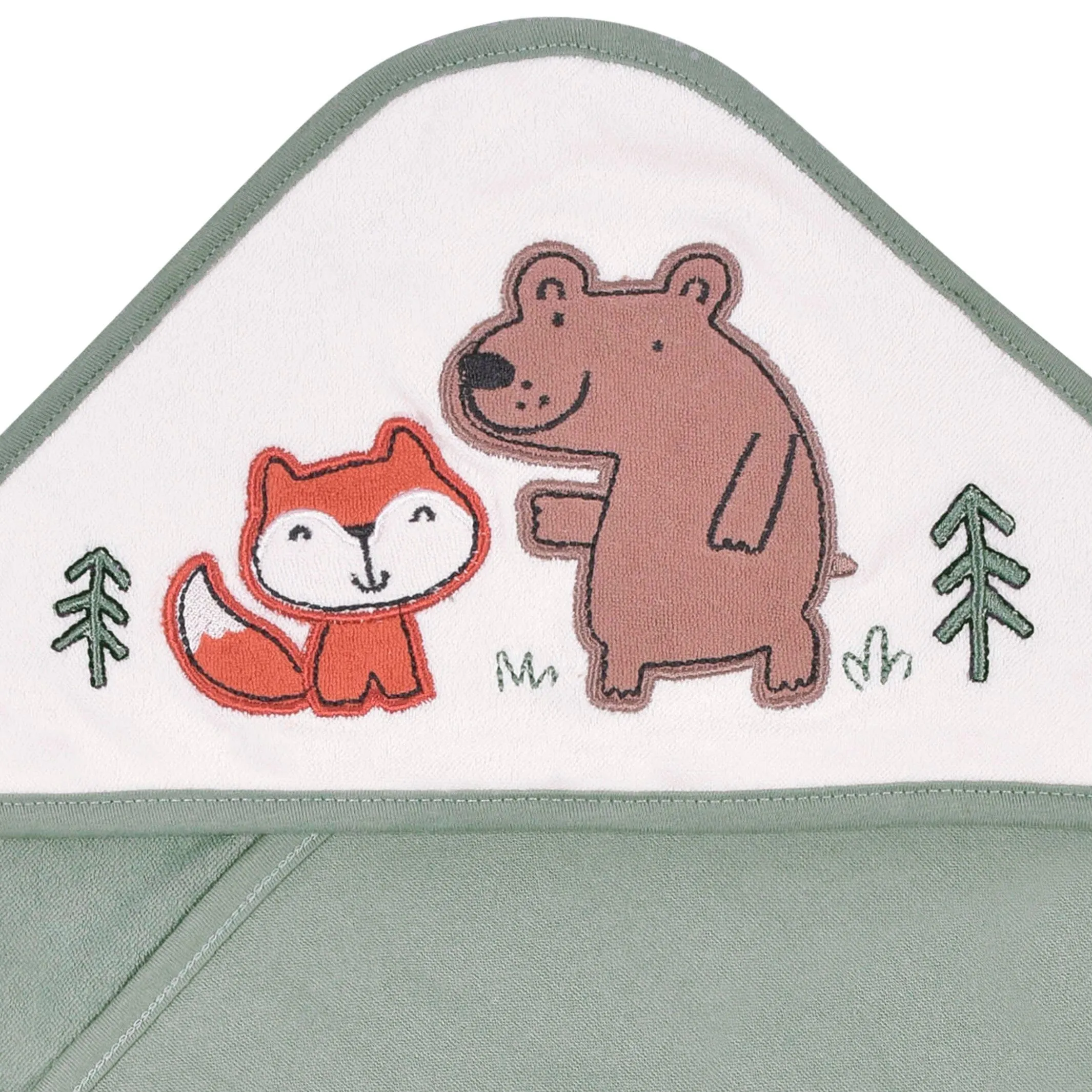 2-Pack Baby Boys Bear Hooded Bath Towels