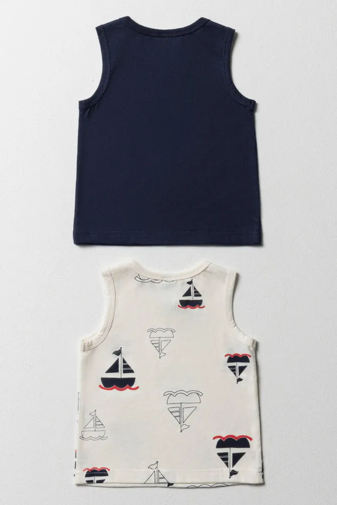 2 Pack Printed Vests Multi