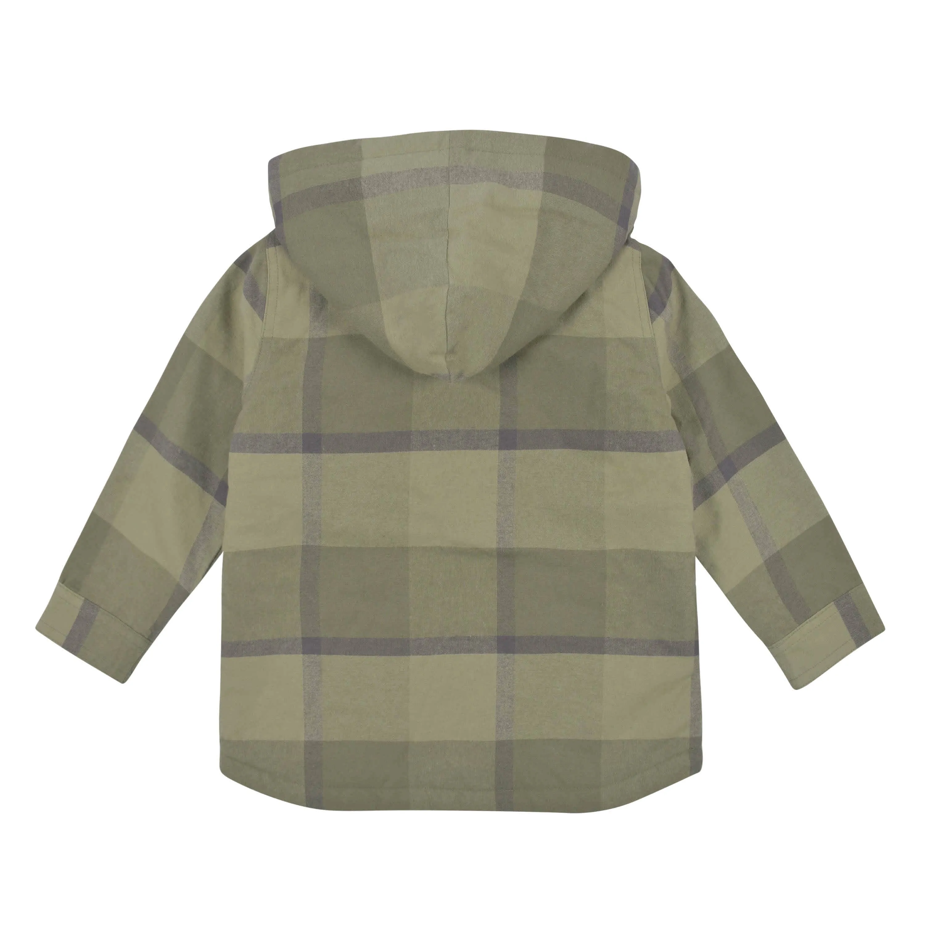 2-Piece Infant & Toddler Boys Sage Green Plaid Flannel Jacket & Jogger Set