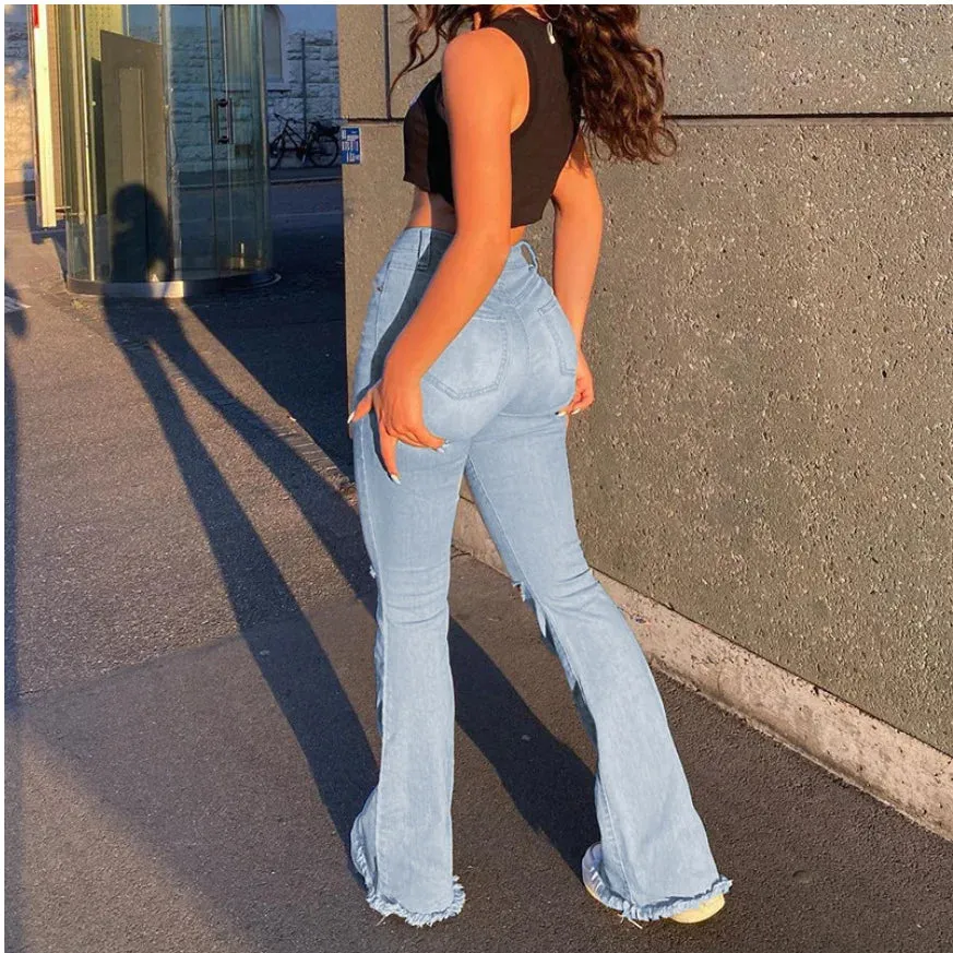 2024 Fashion Denim Flared Casual S-2XL Women's Jeans