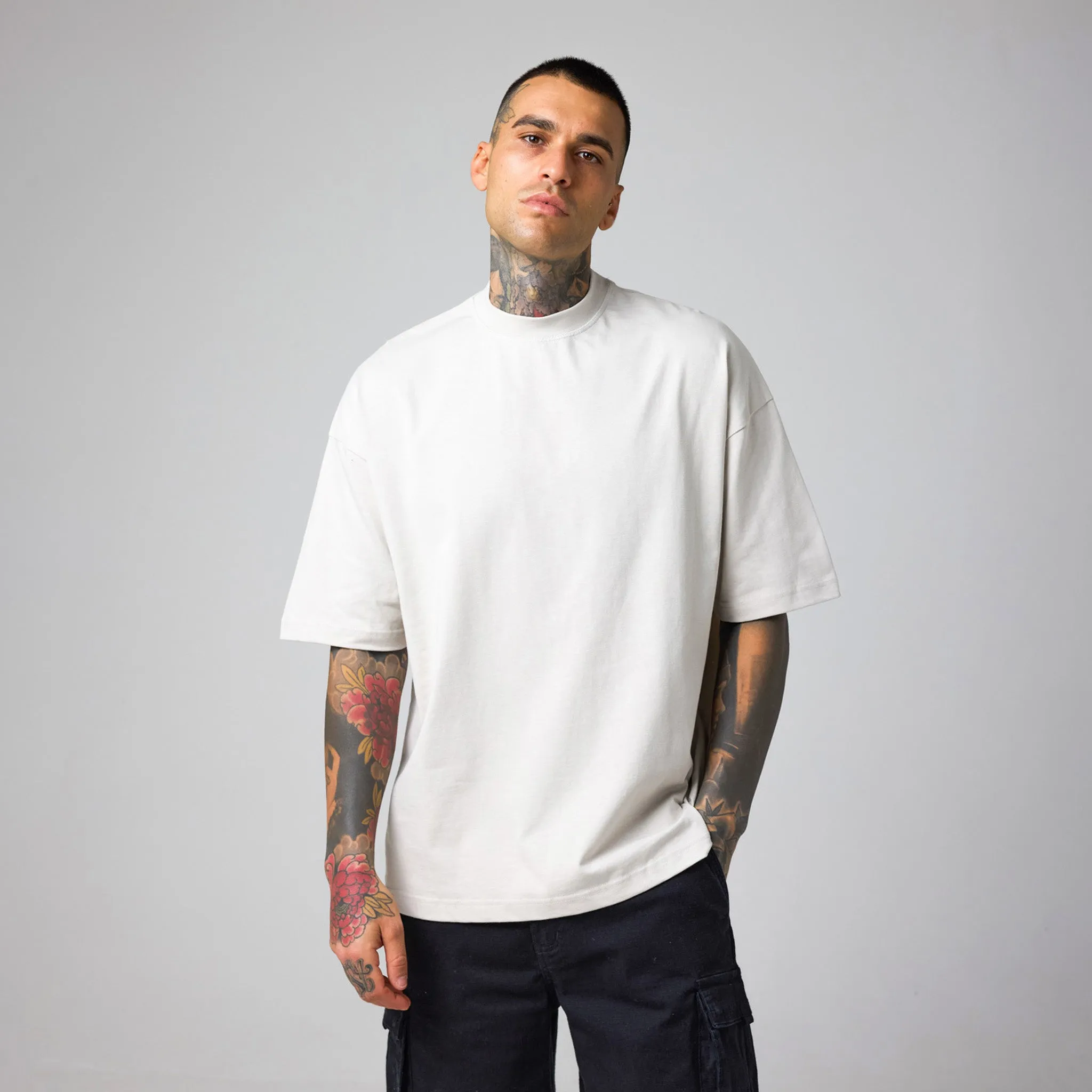 3 Pack Box Fit T-Shirt | Black Off-White White