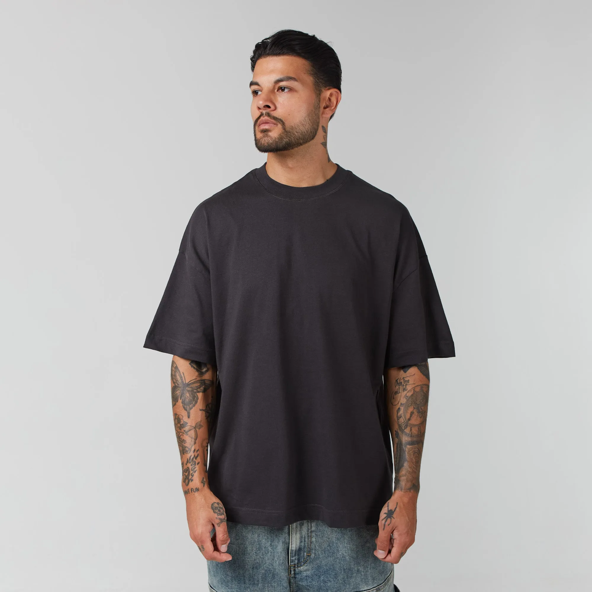 3 Pack Regular Fit T-Shirt | Dark Grey Stone White