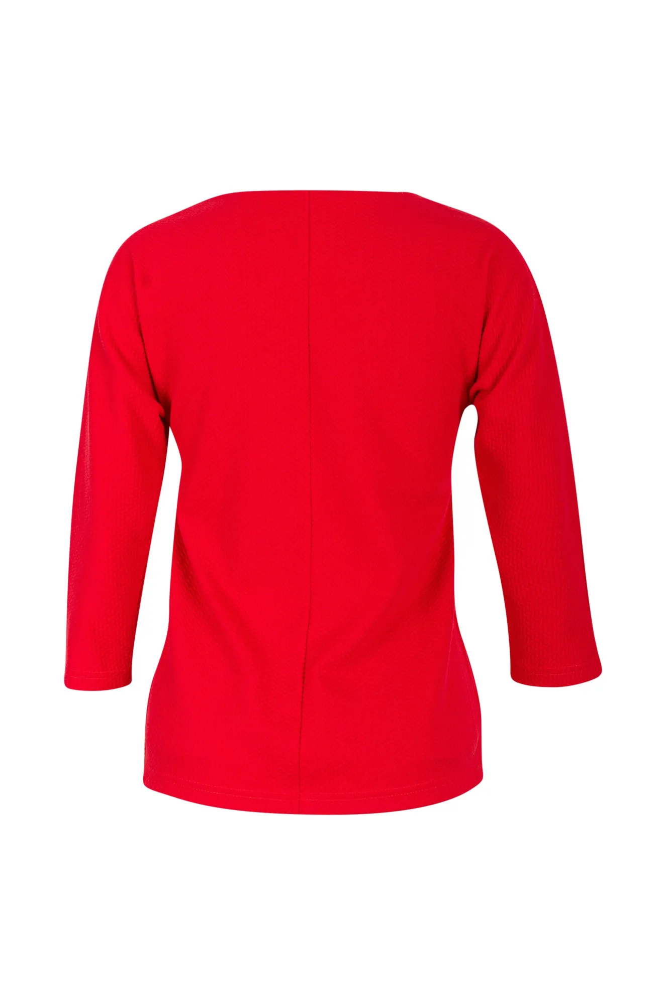 3/4 sleeve Textured Top | RED | 0141ZR