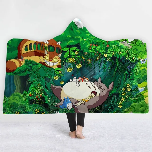 3D Animal monster Hooded Blanket