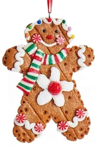 4" Claydough Gingerbread Boy and Girl Ornaments