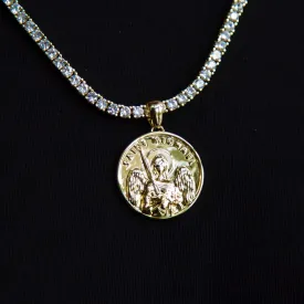 70% OFF Saint Michael Coin Pendant