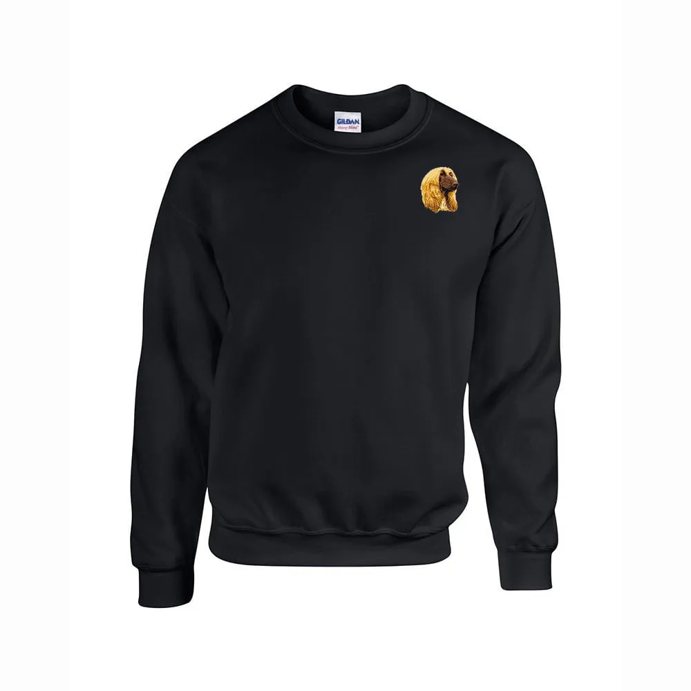 Afghan Hound Embroidered Unisex Crewneck Sweatshirt