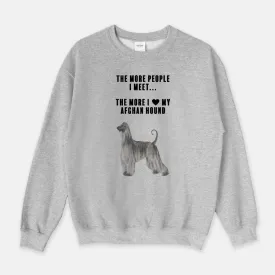 Afghan Hound Love Unisex Crew Neck Sweatshirt