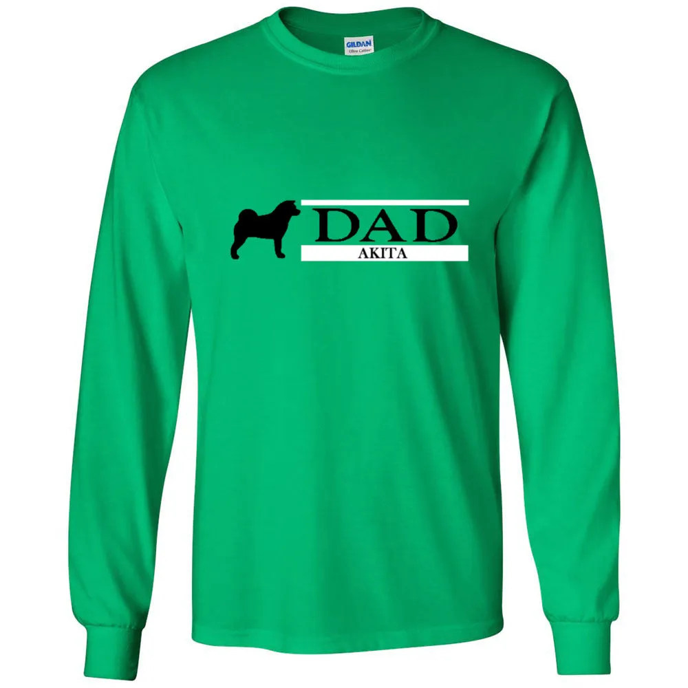 Akita Dad Black Ultra Cotton Long Sleeve T-Shirt