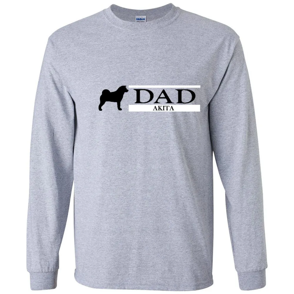 Akita Dad Black Ultra Cotton Long Sleeve T-Shirt