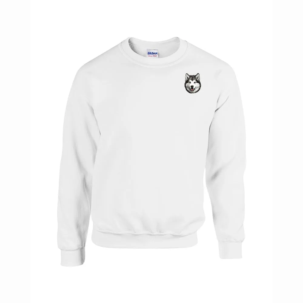 Alaskan Malamute Embroidered Unisex Crewneck Sweatshirt