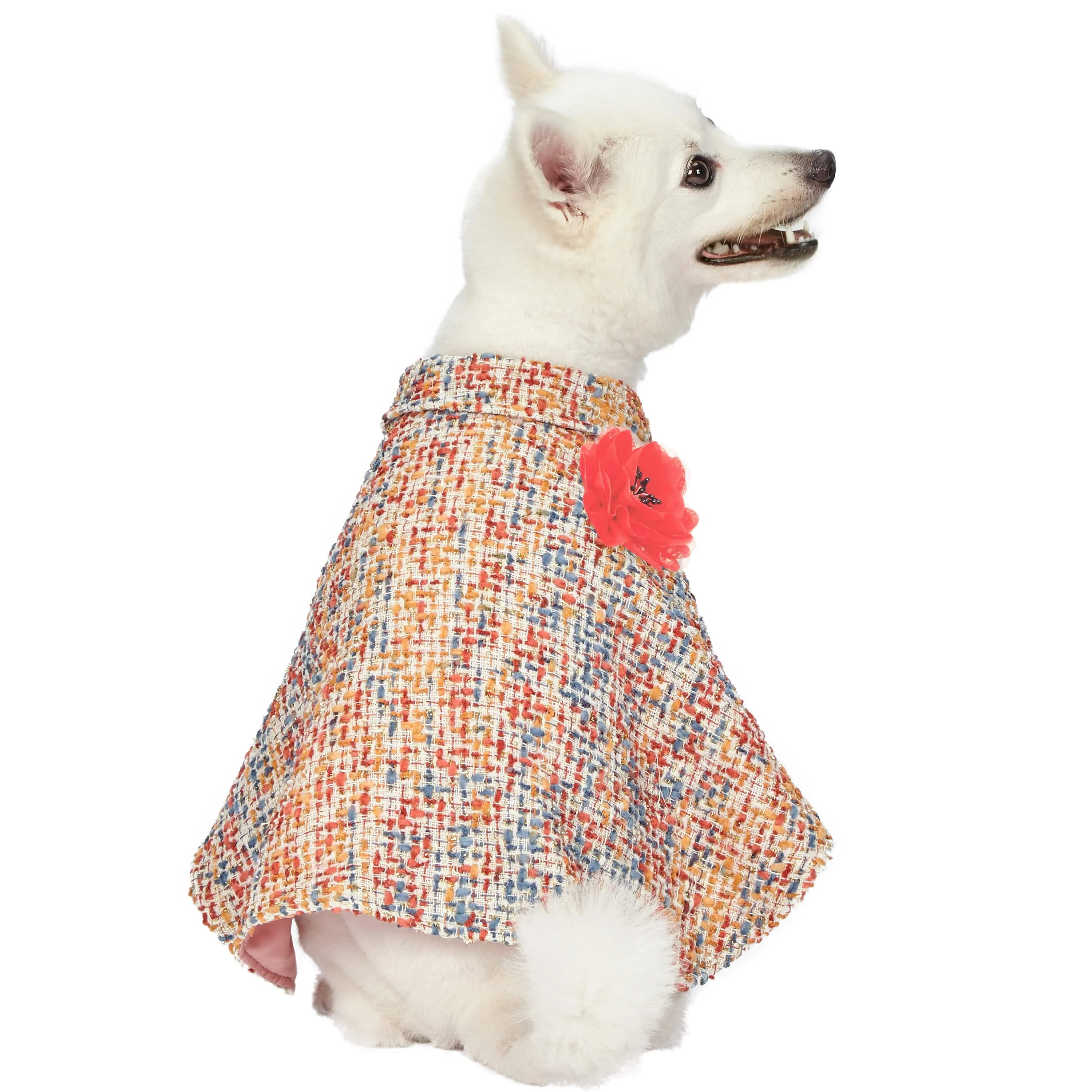 All-weather Costume Dog Poncho with Flower