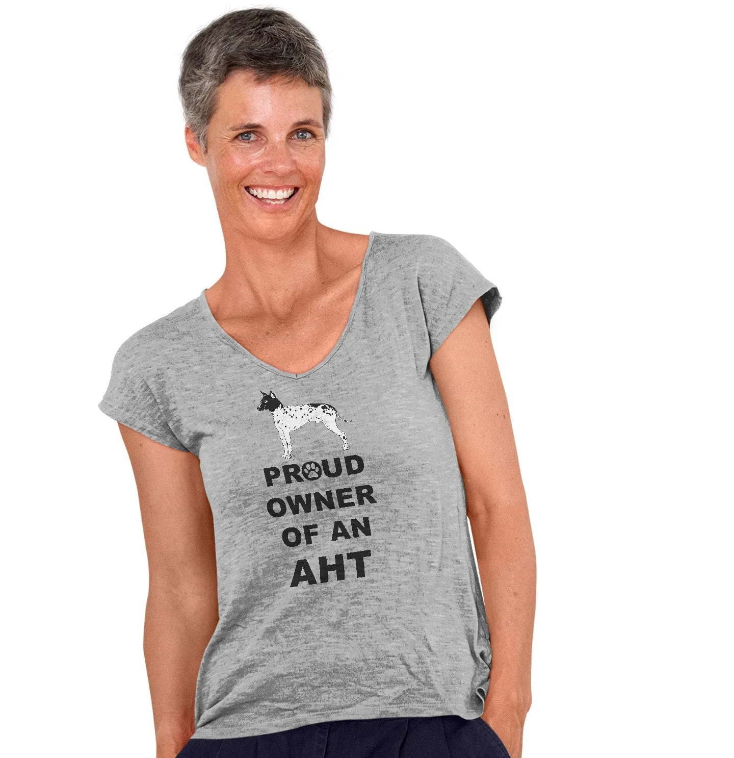 American Hairless Terrier Proud Owner - Women's V-Neck T-Shirt