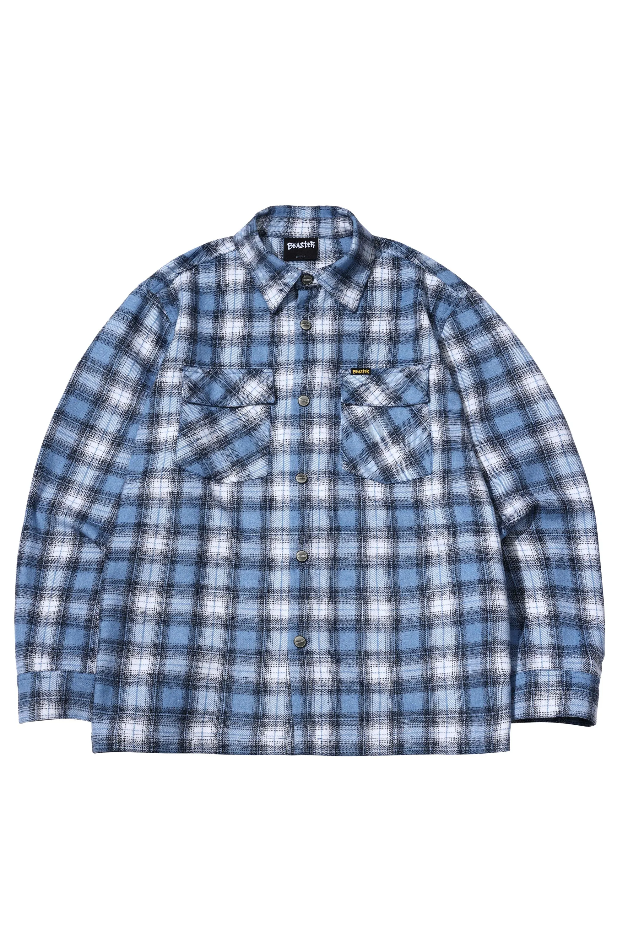 Applique Plaid Shirt Jacket