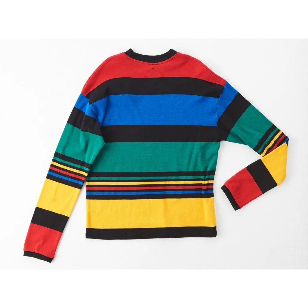 [AROUND80] MULTI STRIPE T