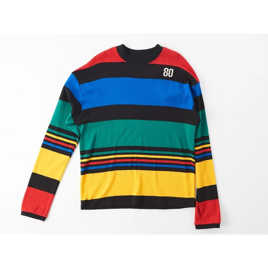 [AROUND80] MULTI STRIPE T