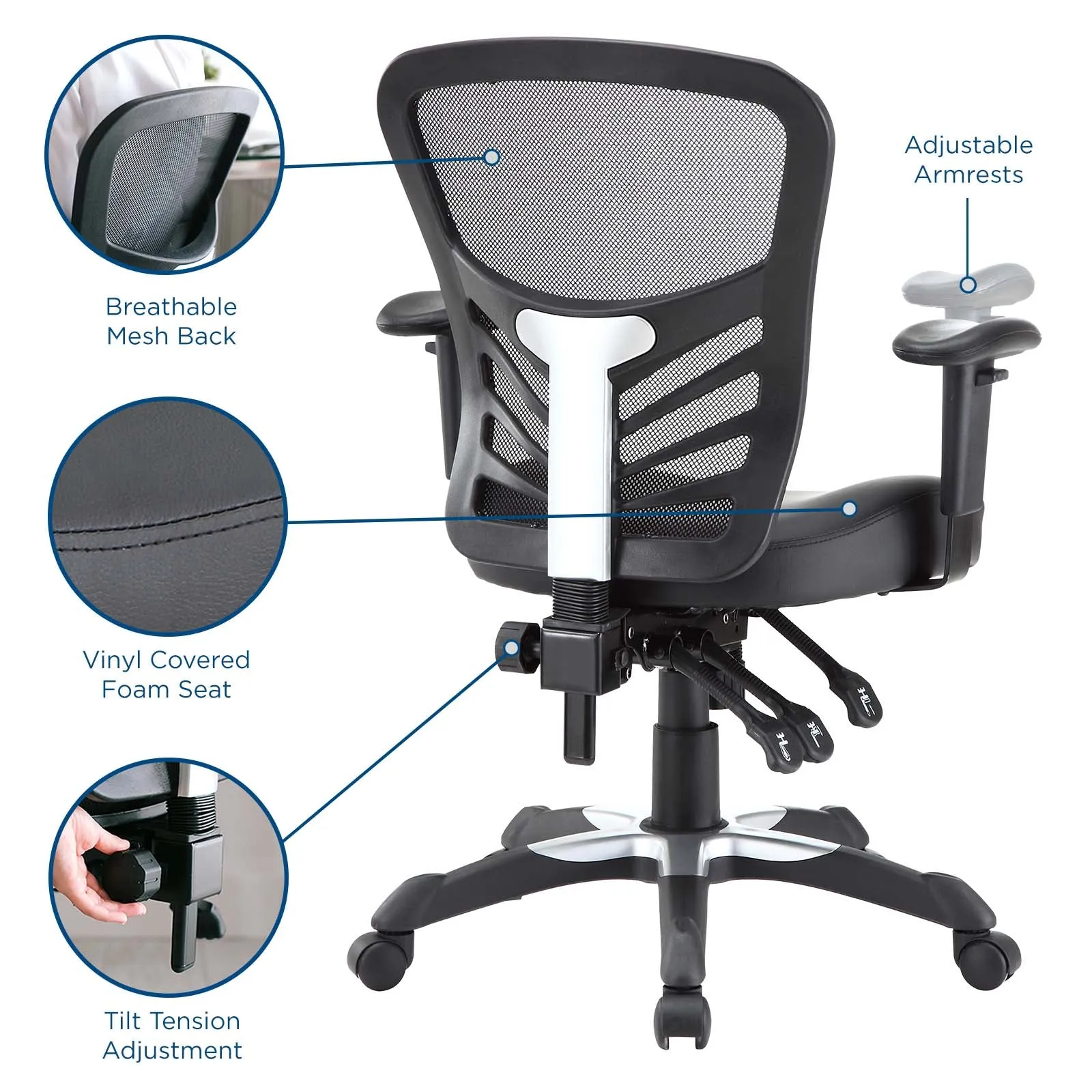 Articulate Vinyl Office Chair by Modway