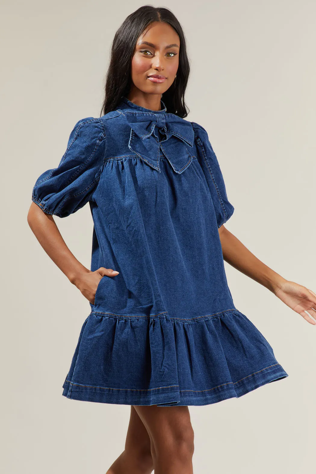 Aura Jacey Denim Shift Dress