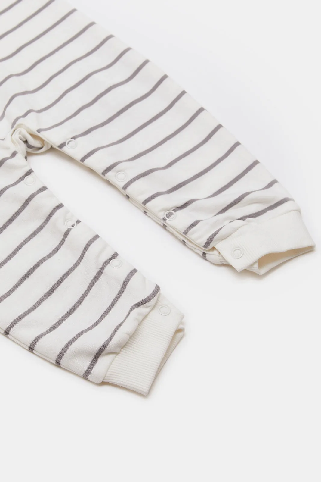 Babies White Striped Romper