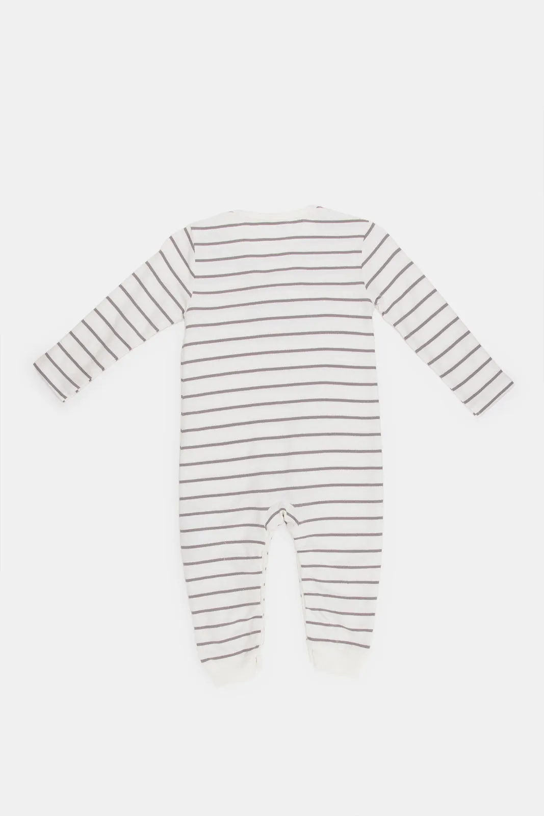 Babies White Striped Romper