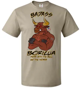 Badass Boricua Bull (Small-6XL) T-Shirt