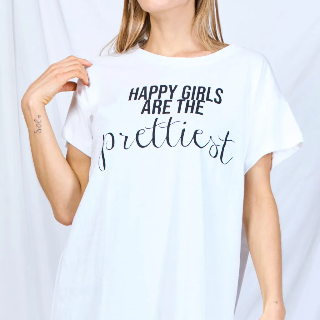 Basic T-shirt with print "Prettiest"  wholesale