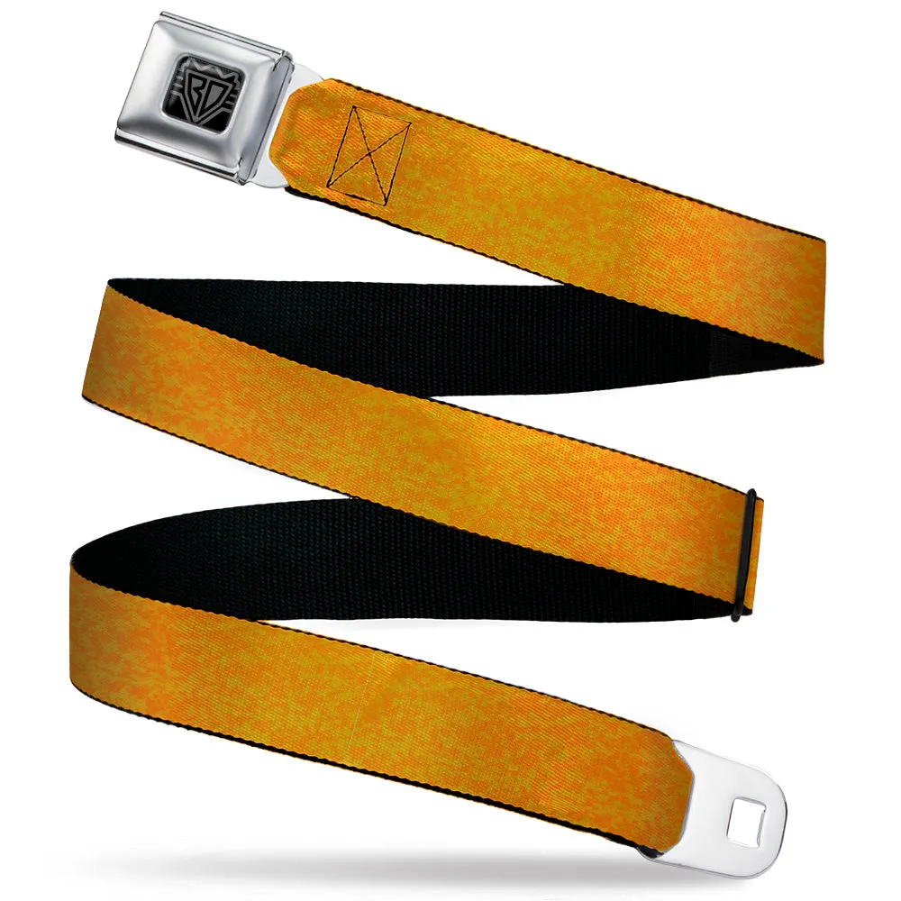 BD Wings Logo CLOSE-UP Black/Silver Seatbelt Belt - Heather2 Yellows Webbing