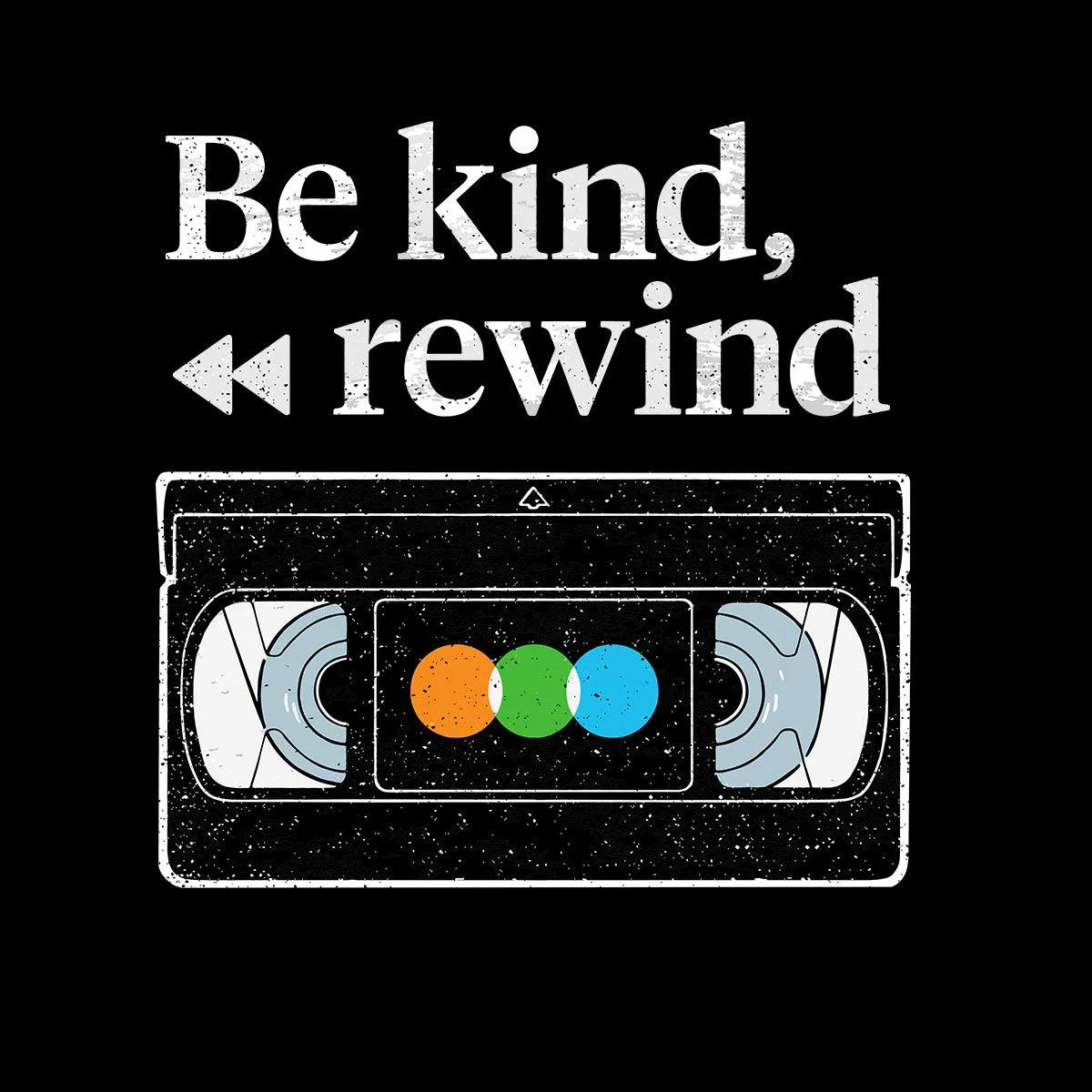 Be Kind Rewind Old Video Cassette Tape 80s Kids T-shirt Video Tape Akai, Sony, Scotch, Fuji Grunding