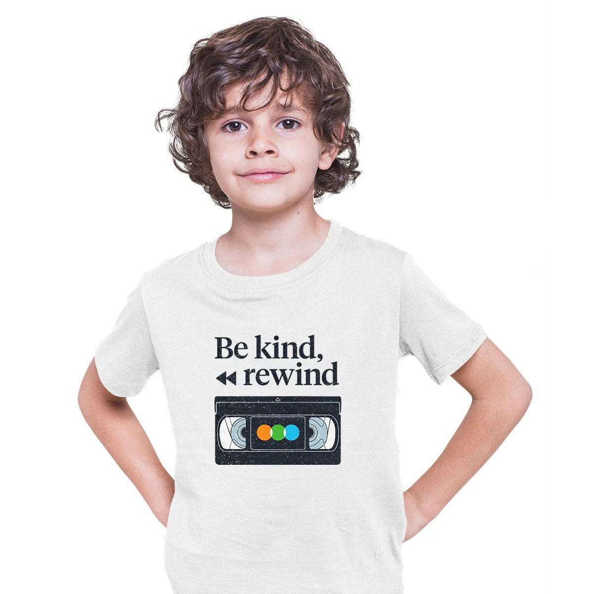 Be Kind Rewind Old Video Cassette Tape 80s Kids T-shirt Video Tape Akai, Sony, Scotch, Fuji Grunding