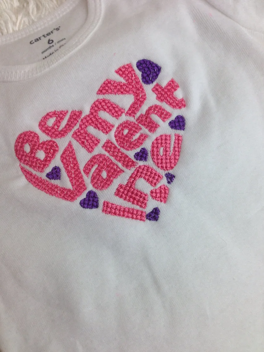 BE my VALENTINE shirt or one piece personalize no charge SET with Legwarmers