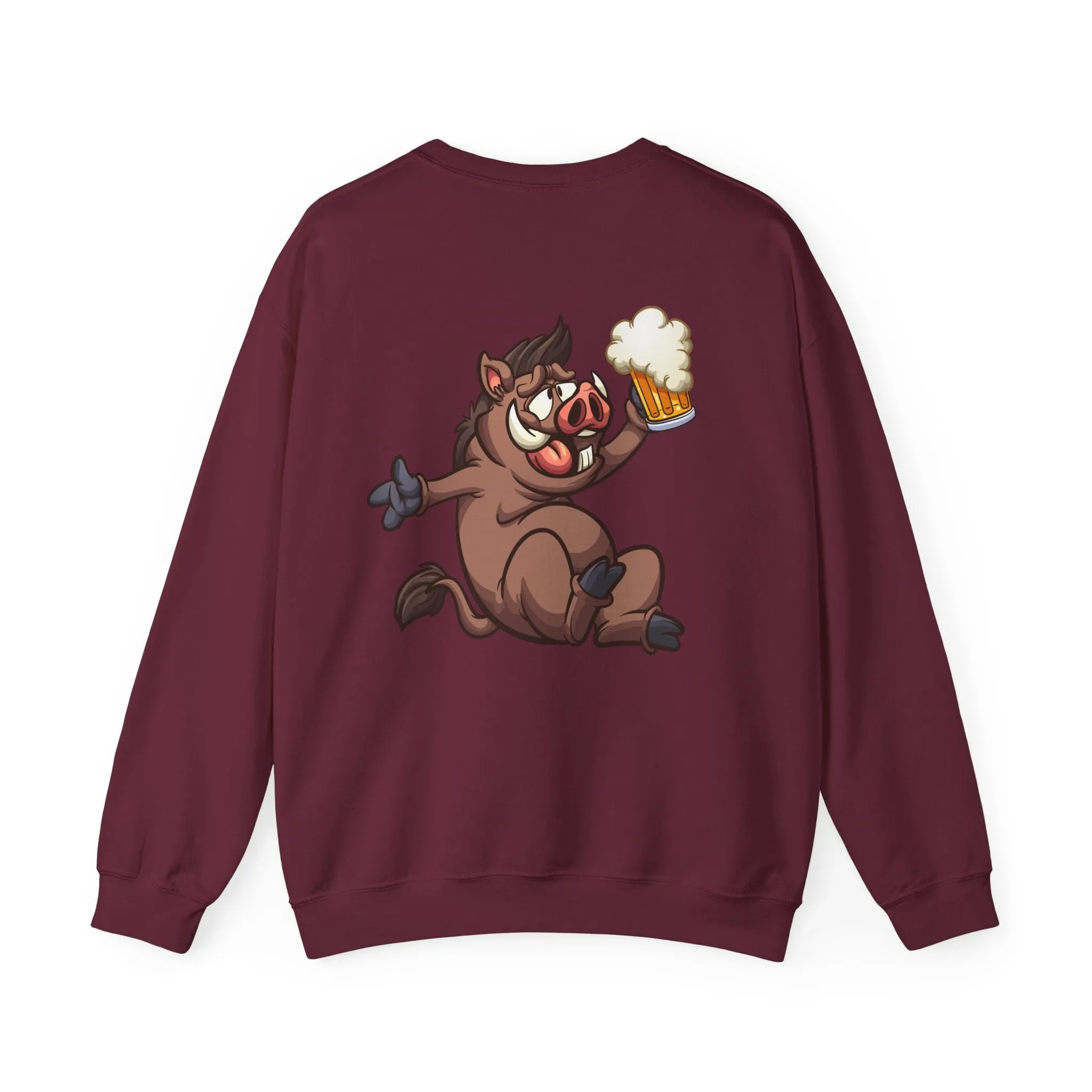 Beer Drinking Boar Crewneck Sweatshirt