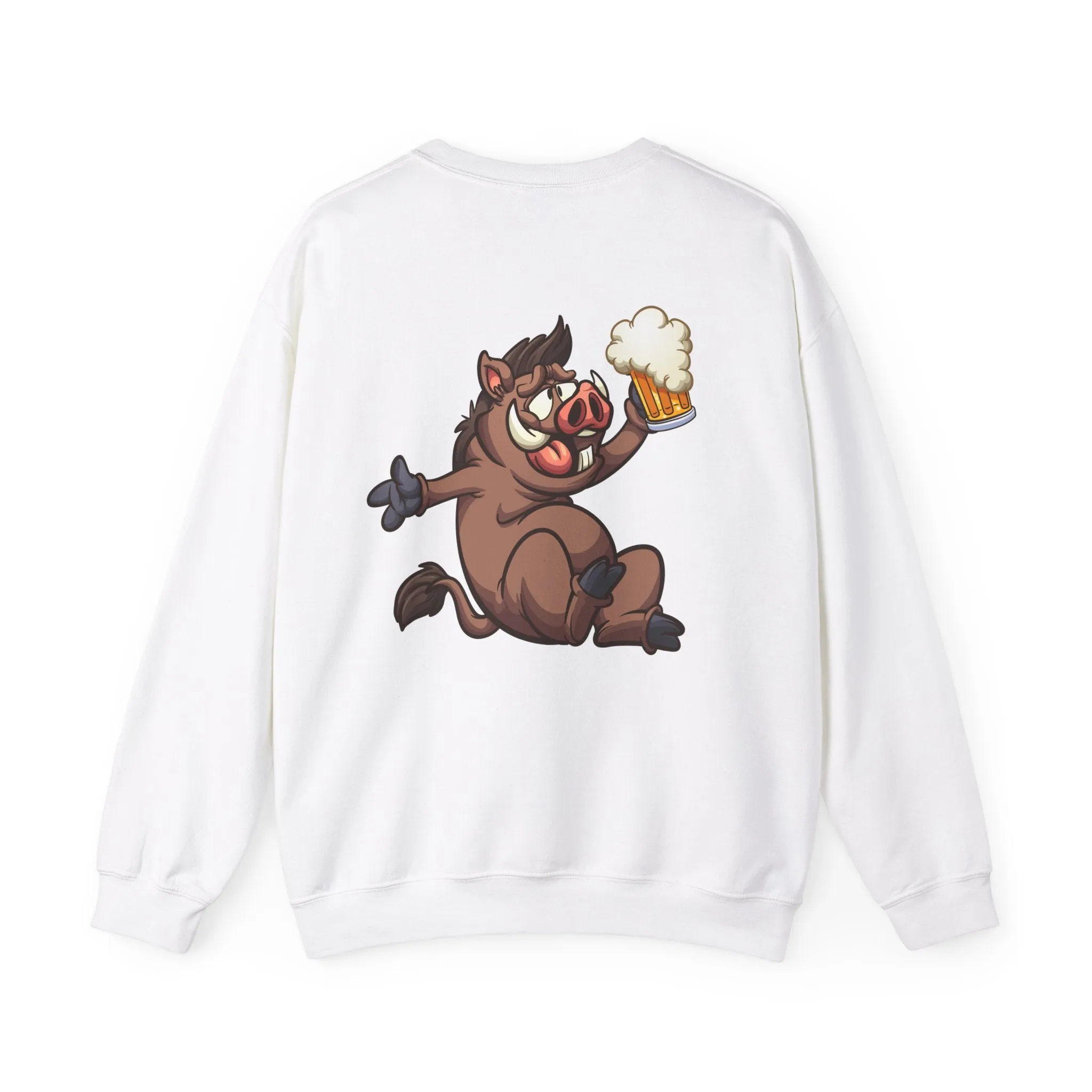 Beer Drinking Boar Crewneck Sweatshirt