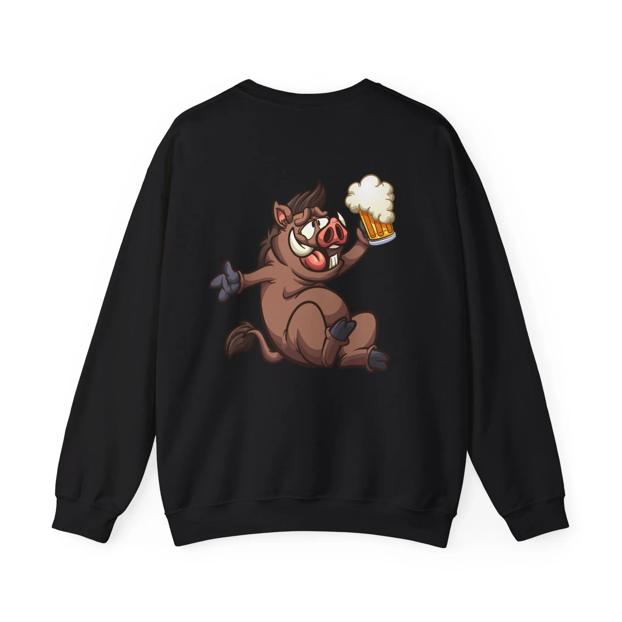 Beer Drinking Boar Crewneck Sweatshirt