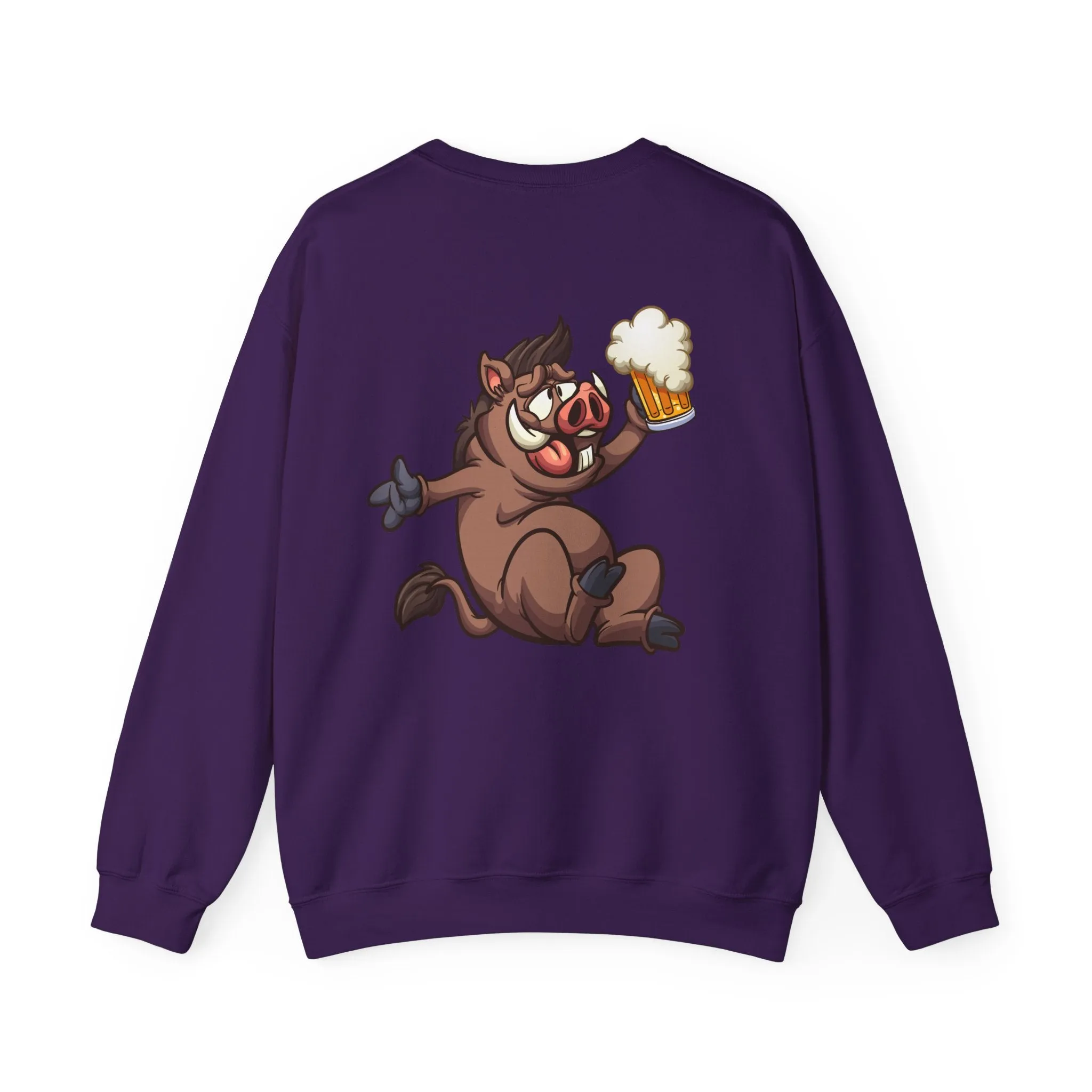 Beer Drinking Boar Crewneck Sweatshirt