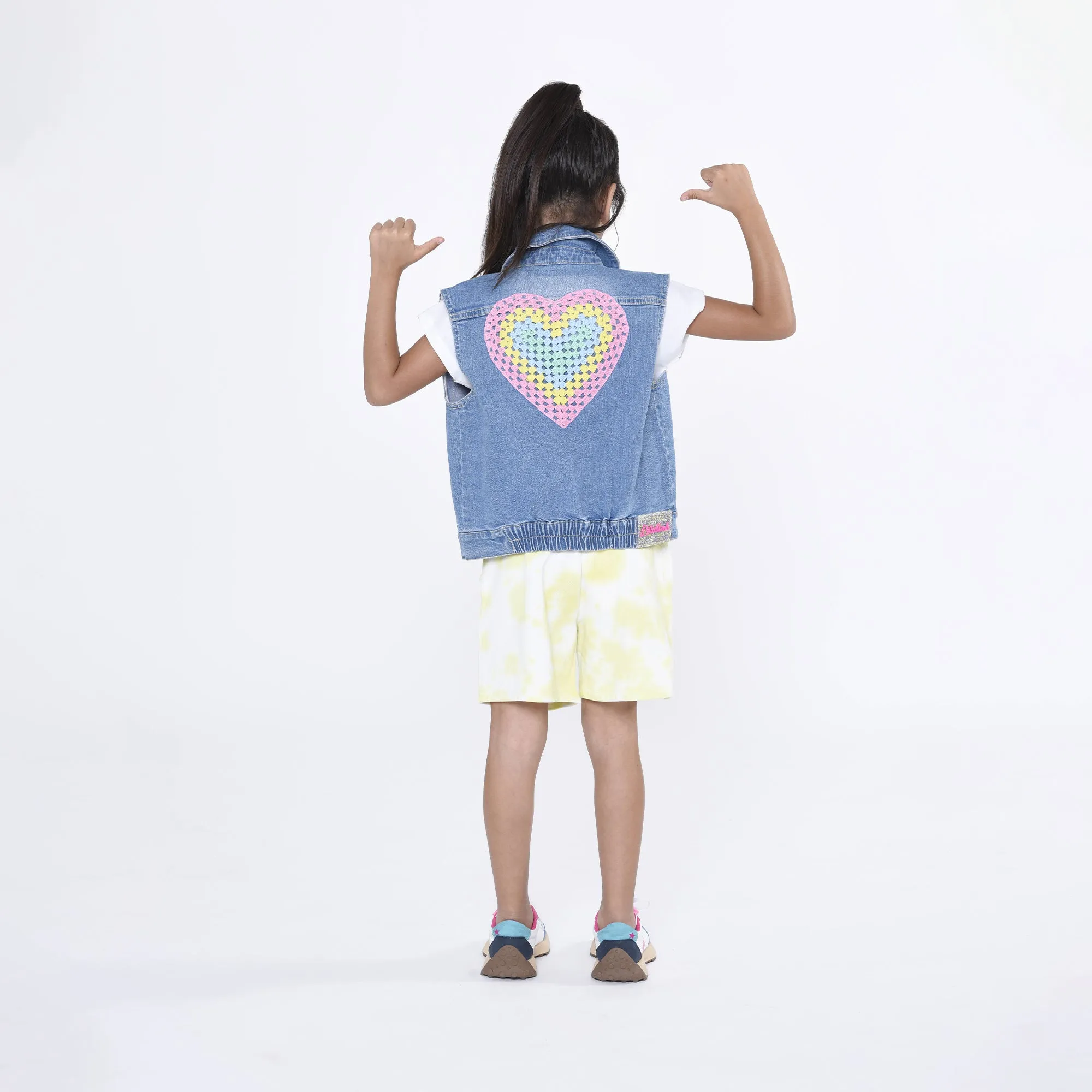 Billieblush Girls Blue Sleeveless Denim Jacket