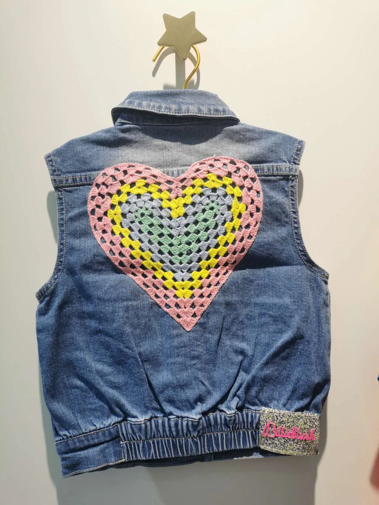 Billieblush Girls Blue Sleeveless Denim Jacket