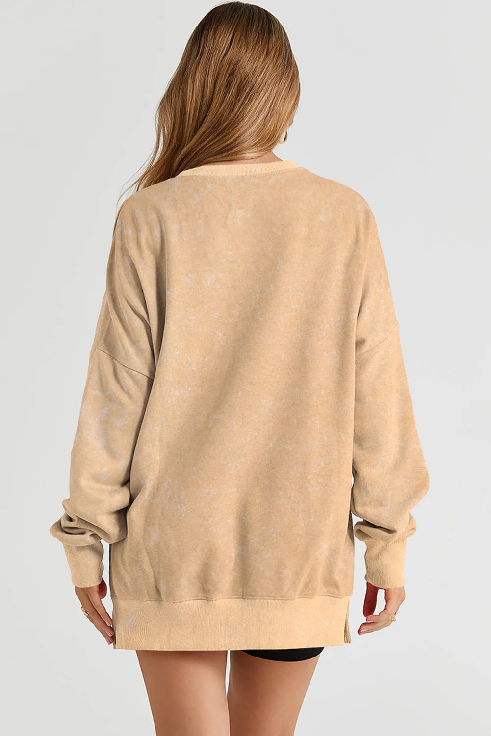 Bishop Sleeve Slit Sweatshirt