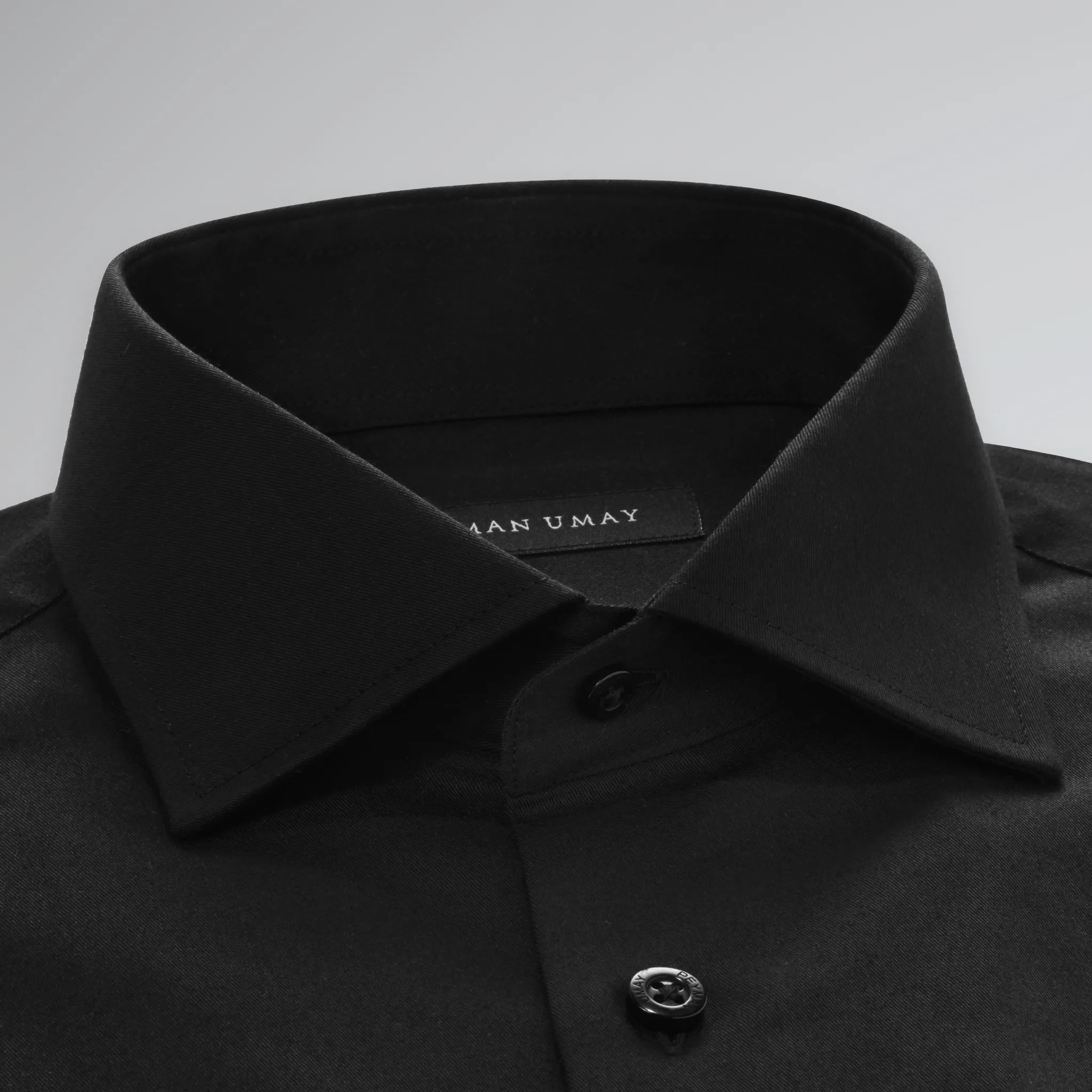 Black Solid Cotton Shirt