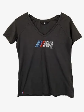 BMW Essential V Neck Sequin T-shirt Size L