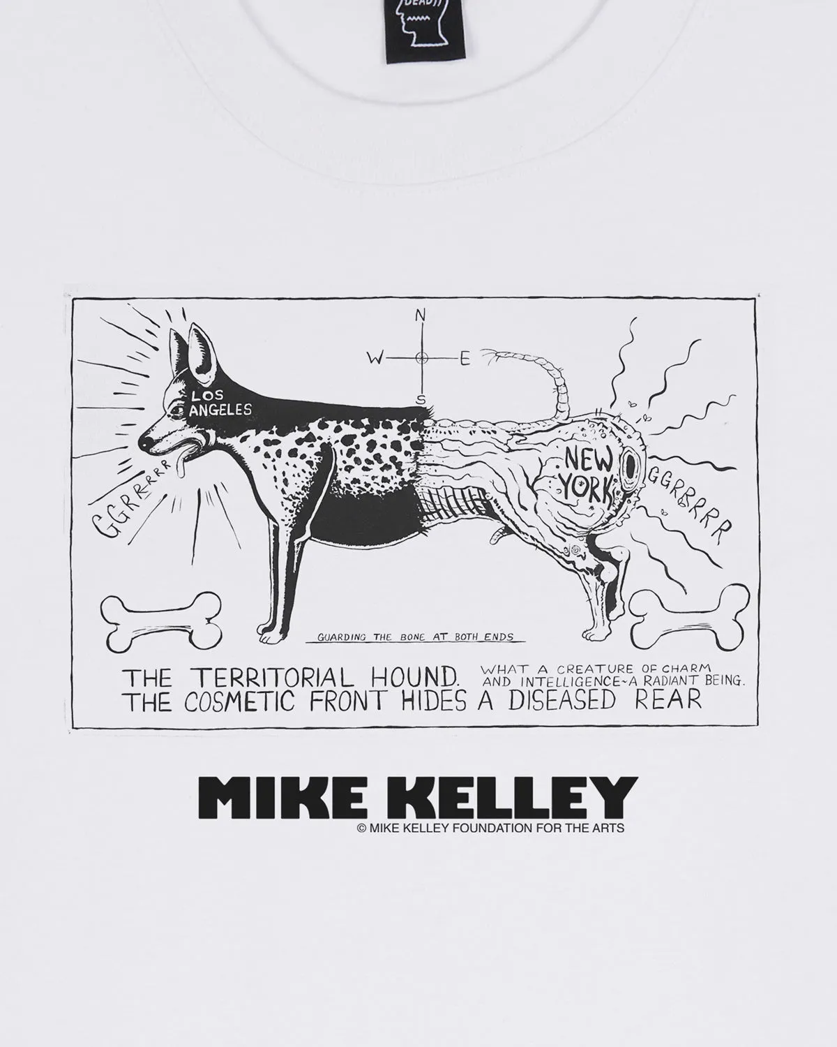 Brain Dead x Mike Kelley Limited Edition White Territorial Dog Graphic T-Shirt