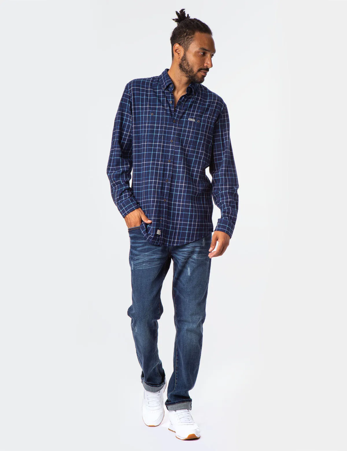 BRUSHED TWILL PLAID SHIRT