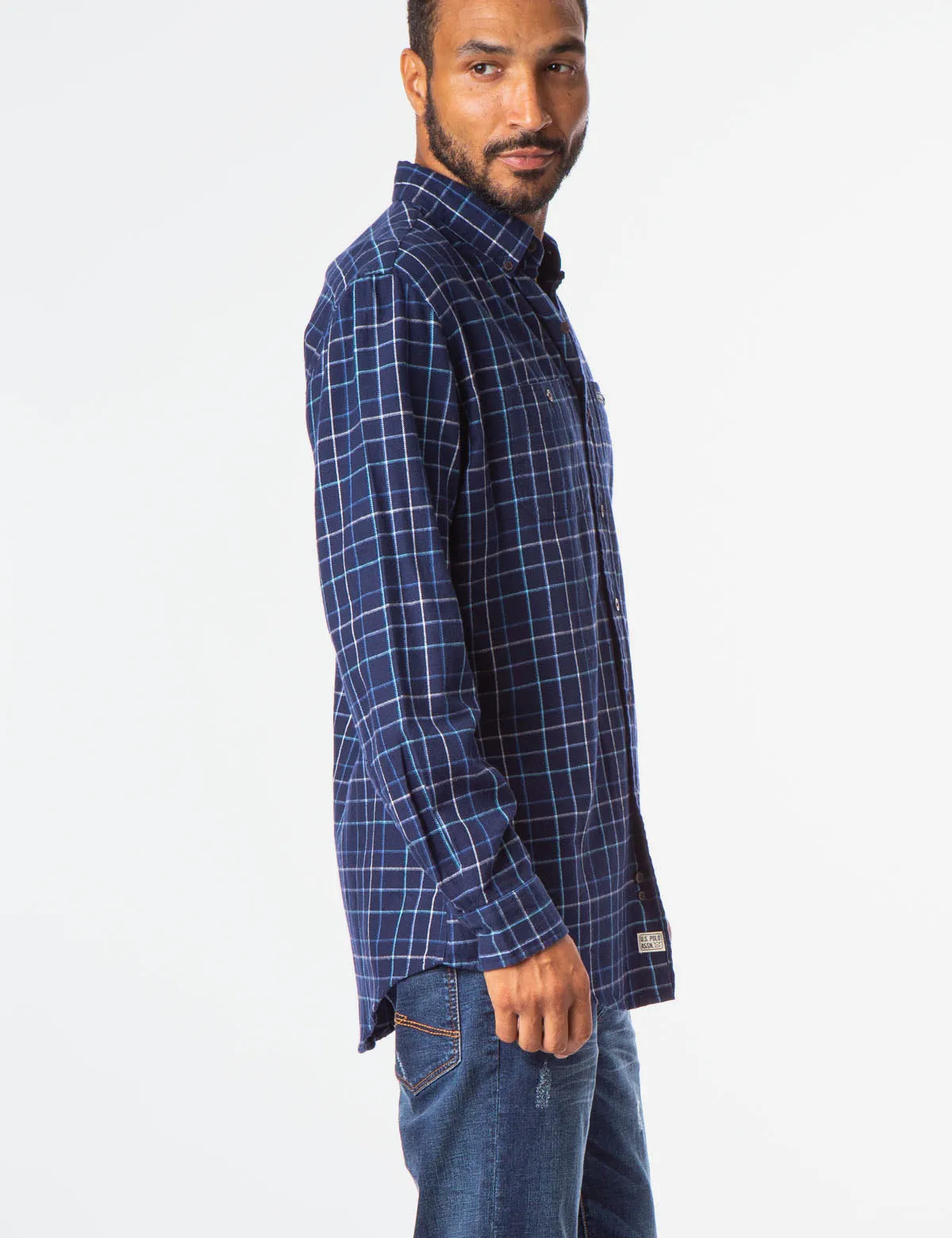 BRUSHED TWILL PLAID SHIRT