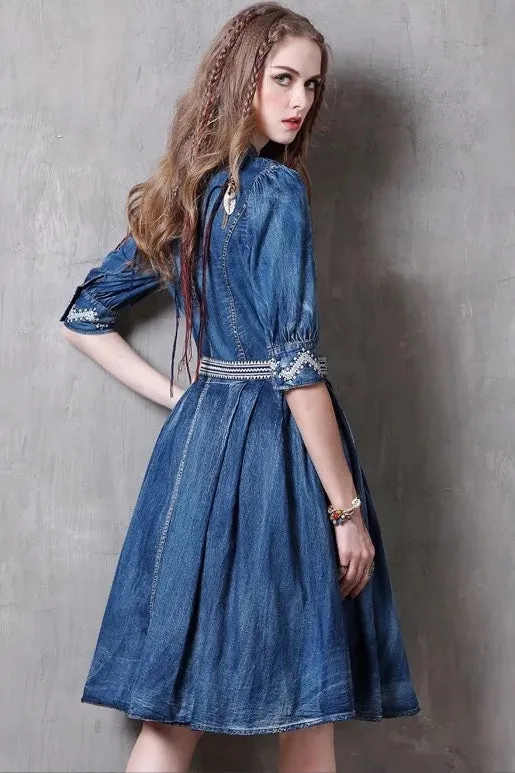 Button Down Denim Dress