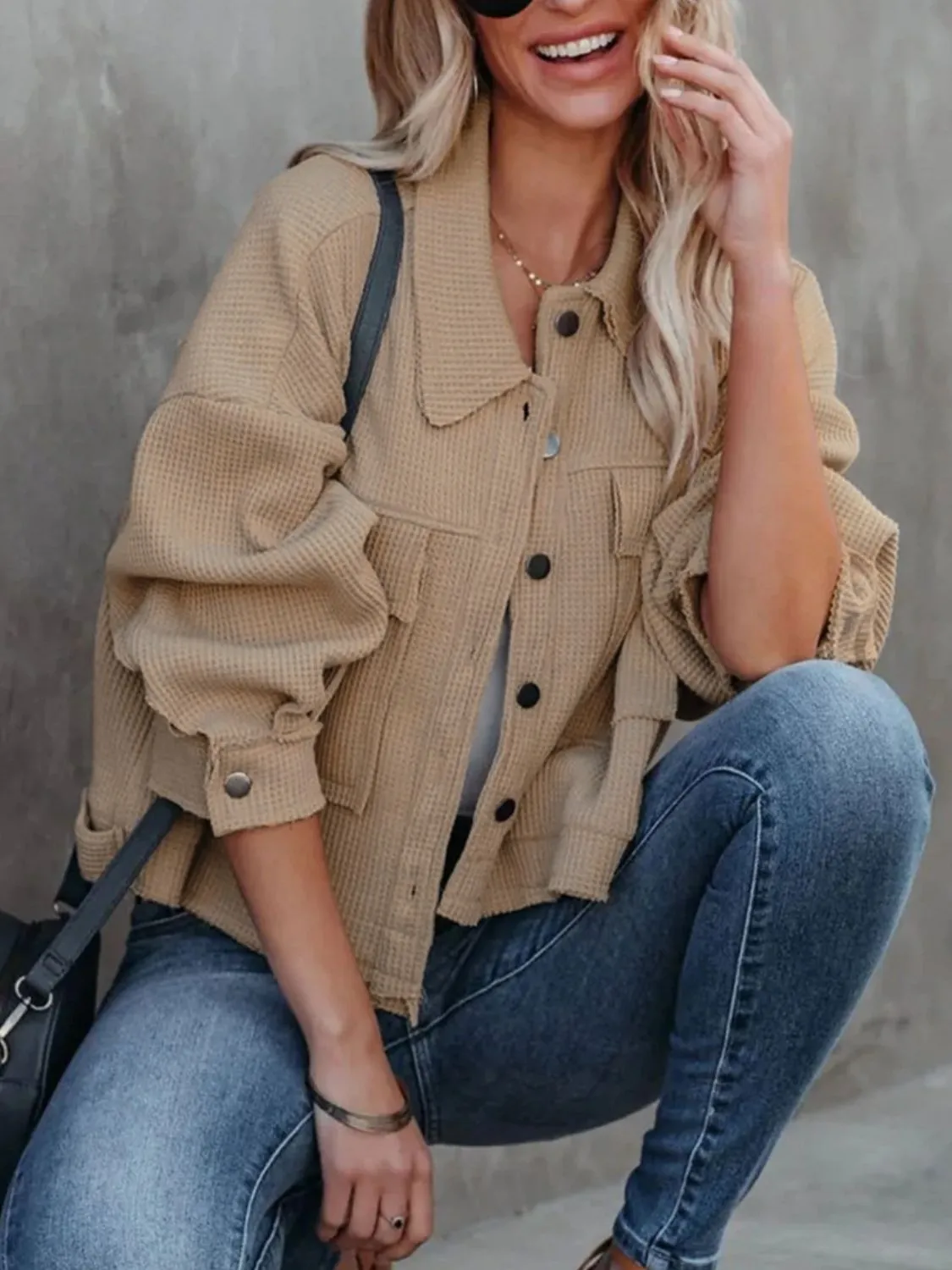 Button Up Long Sleeve Jacket