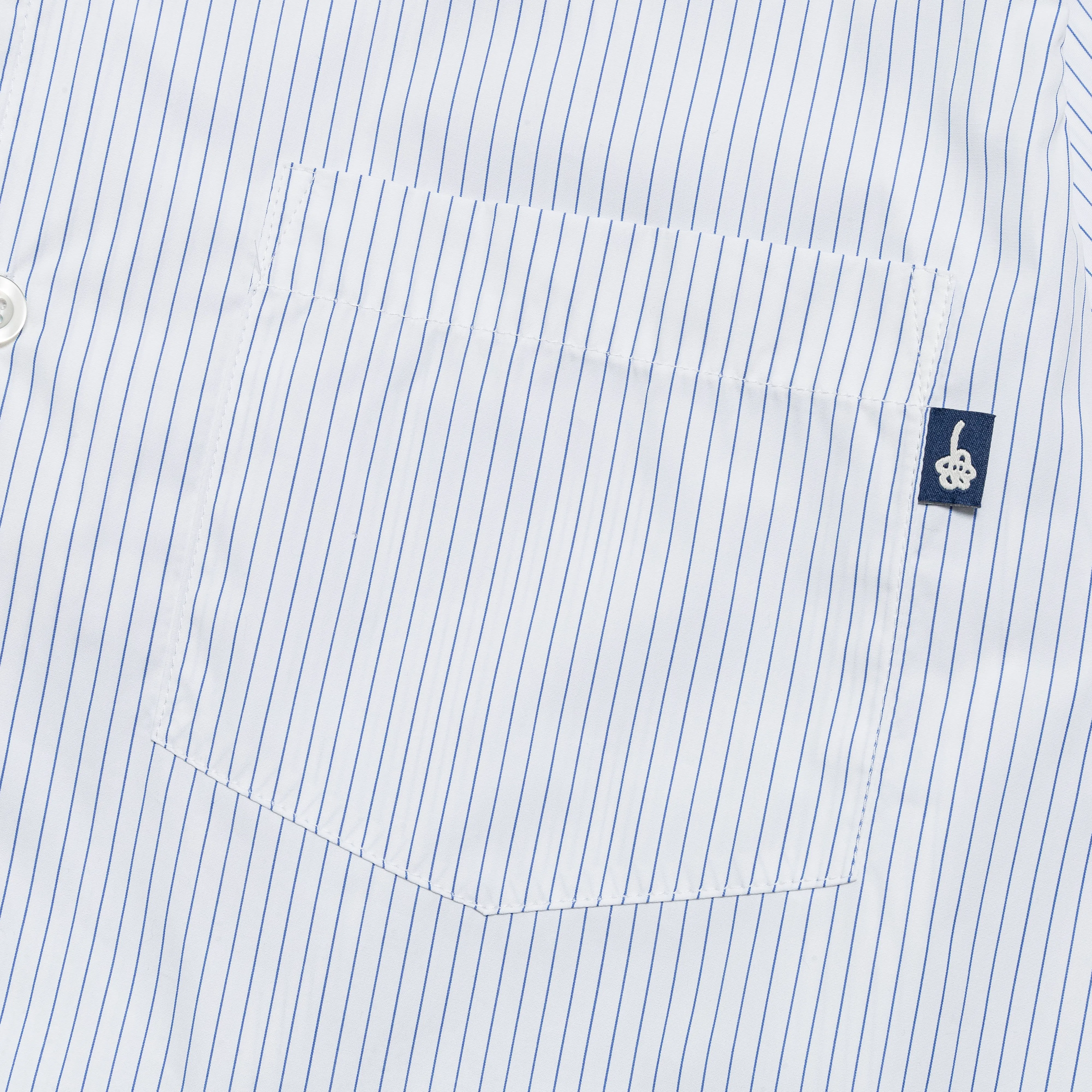 Camp Shirt Embroidered Stripe - Blue/White