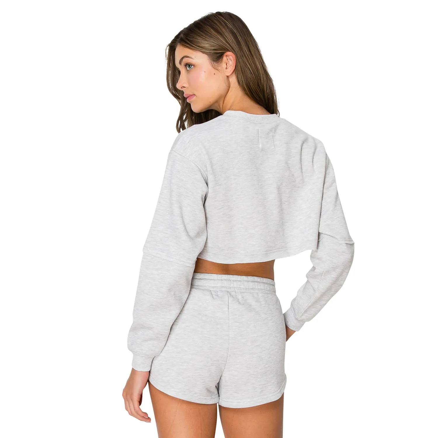 Cape Cod Graphic Athletic Cropped Pullover - Heather Grey