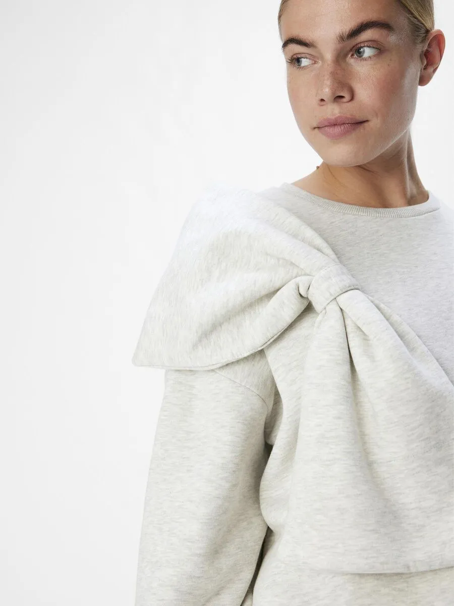 Caro Bow Sweatshirt (Light Grey/ Melange)