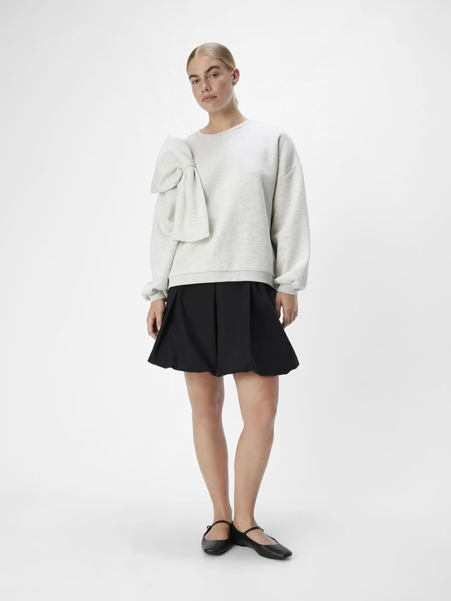 Caro Bow Sweatshirt (Light Grey/ Melange)