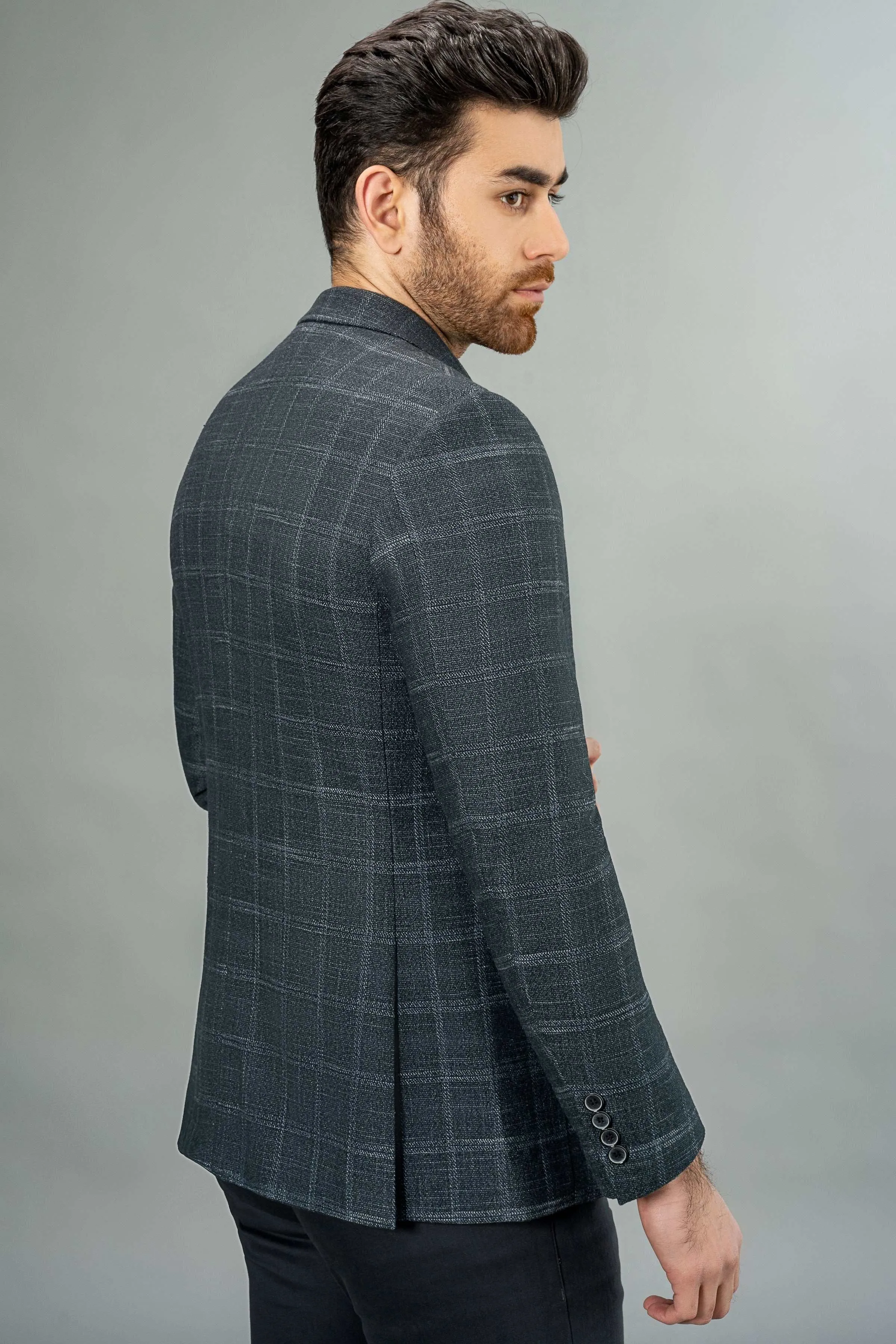 CASUAL COAT GREY CHECK